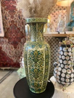 Vintage BUD VASES Antique Chartreuse Floor Vase