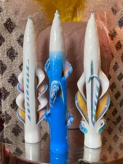 Feng Sway Carved 10" Pillar Candle