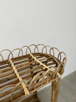 Vintage ALL HOME DECOR + ODDITIES 70s Bamboo Plant Stand W/ Shelf