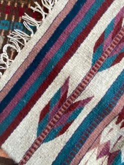Vintage Mexican Wool Table Rug