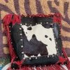 Vintage Cowhide + Leather Fringe Throwpillow