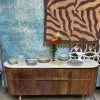 Feng Sway MCM Wood Console W/ Marble Top ALL HOME DECOR + ODDITIES