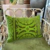 FENG SWAY Chartreuse Velvet Lumbar Pillow