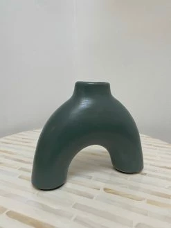 Feng Sway Arch Teal Bud Vase