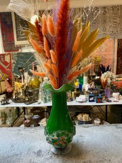 Antique Kelly Green Gardens Italian Murano Vase ALL RITUAL 10 Antique Kelly Green Gardens Italian Murano Vase ALL RITUAL