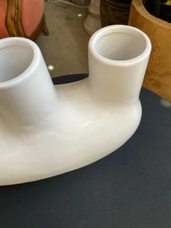 FENG SWAY BUD VASES MCM White 3-Hole Flower Vase