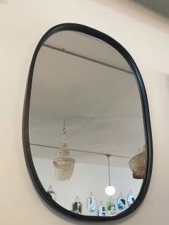 FENG SWAY ALL HOME DECOR + ODDITIES Oval Metal Frame Mirror