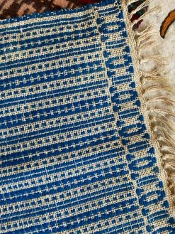 Vintage ALL HOME DECOR + ODDITIES Frank’s Moms Blue Hungarian Table Tapestry