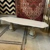 Vintage ALL HOME DECOR + ODDITIES Cherub Footed Marble Coffee Table