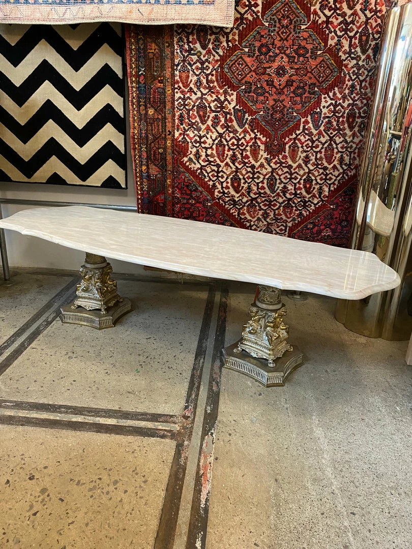Vintage ALL HOME DECOR + ODDITIES Cherub Footed Marble Coffee Table 3 Vintage ALL HOME DECOR + ODDITIES Cherub Footed Marble Coffee Table