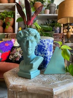 Feng Sway Exclusive FUN Turquoise Stoneware Bust Vase