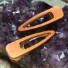 Feng Sway HAIR ACCESSORIES Wood Finish Large Hair Clips (2 Colors)
