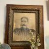 Antique Victorian Framed Woman With Stache ART + MIRRORS