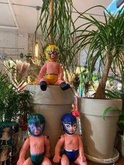 Mexico Luchador Baby Paper Mache Doll (2 Sizes)