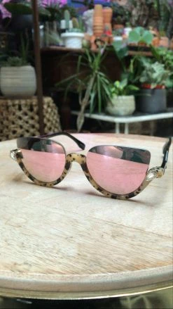 Feng Sway SUNGLASSES Mirrored Teardrop Tortoise Sunnies