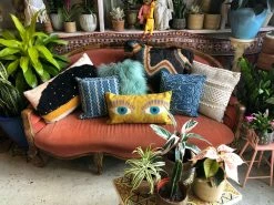 Feng Sway Exclusive Black Rainbow Fringe Pillow