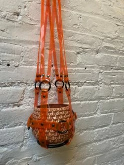 Feng Sway ALL POTTERY Neon Orange PVC Hanging Plant Harness By PURITAN CANDY