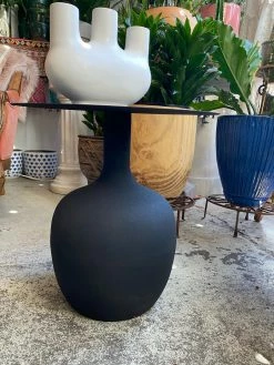 Feng Sway Exclusive ALL HOME DECOR + ODDITIES MCM Black Metal End Table