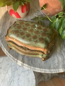 FENG SWAY Antique Gilt Caboodle Box