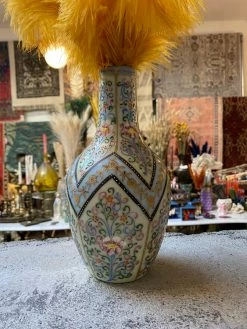 Antique ALL RITUAL Victorian Flora Vase With Gold Detail