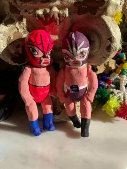 Mexico Luchador Baby Paper Mache Doll (2 Sizes)