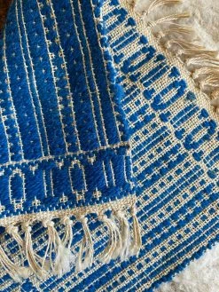 Vintage ALL HOME DECOR + ODDITIES Frank’s Moms Blue Hungarian Table Tapestry