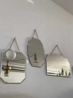 Feng Sway ALL HOME DECOR + ODDITIES Beveled Chain Hanging Mirrors