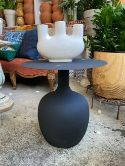 Feng Sway Exclusive ALL HOME DECOR + ODDITIES MCM Black Metal End Table