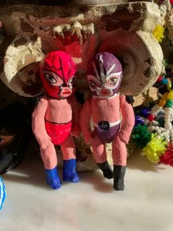 Mexico Luchador Baby Paper Mache Doll (2 Sizes)