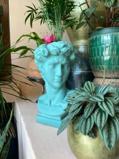 Feng Sway Exclusive FUN Turquoise Stoneware Bust Vase