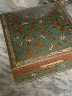 ALL HOME DECOR + ODDITIES Antique Copper Trinket Box