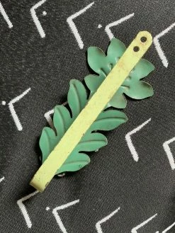 Vintage 20s Italian Fern Enamel Curtain Tie Backs