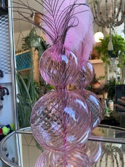 Feng Sway Hot Pink Blown Glass Vessel