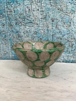 Feng Sway Spotted Green Ceramic Centerpiece Bowls
