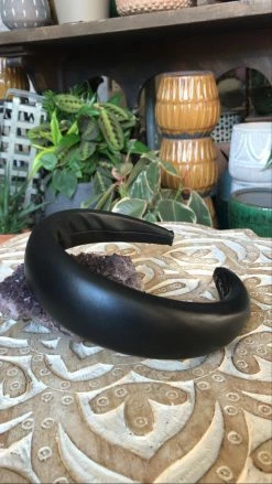 Feng Sway HAIR ACCESSORIES Leather Look Oversized Headband