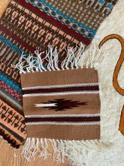 Vintage Earth Tone Table Rug ALL HOME DECOR + ODDITIES