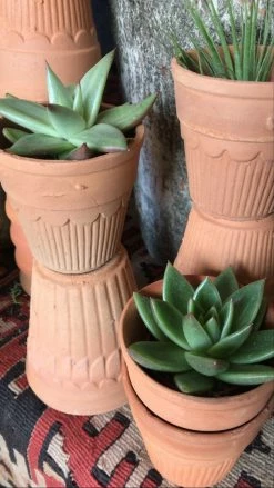 Vintage Scalloped Terra Cotta Pot ALL POTTERY