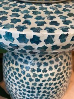 Feng Sway Exclusive Cobalt Capiz Inlay Table