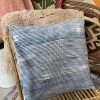 Feng Sway Exclusive Blue Stripe Cotton Pillow ALL HOME DECOR + ODDITIES