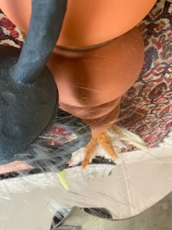 Gold Chrome Ferragamo Display Pedestal ALL HOME DECOR + ODDITIES