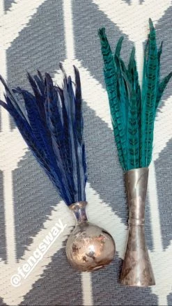 Feng Sway DRIED FLORALS + FEATHERS Royal Hyacinth Pheasant Feathers