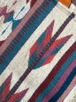 Vintage Mexican Wool Table Rug