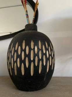 FENG SWAY Charred Wood Vase
