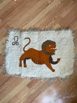 Feng Sway Exclusive ALL HOME DECOR + ODDITIES Antique Embroidered Lion Rug