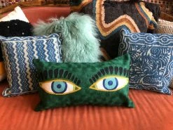 Feng Sway Exclusive Black Rainbow Fringe Pillow