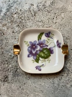 Vintage Mini 40s Floral Ashtray