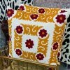 Feng Sway Exclusive ALL HOME DECOR + ODDITIES Suzani Floral Embroidered Pillow