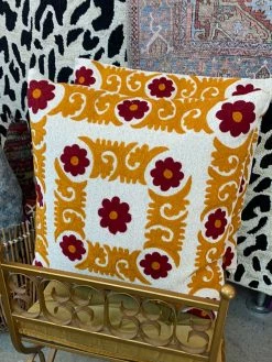 Feng Sway Exclusive ALL HOME DECOR + ODDITIES Suzani Floral Embroidered Pillow