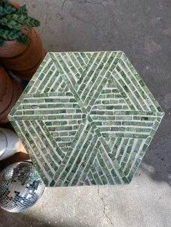 Feng Sway Exclusive Green Capiz Inlay Table