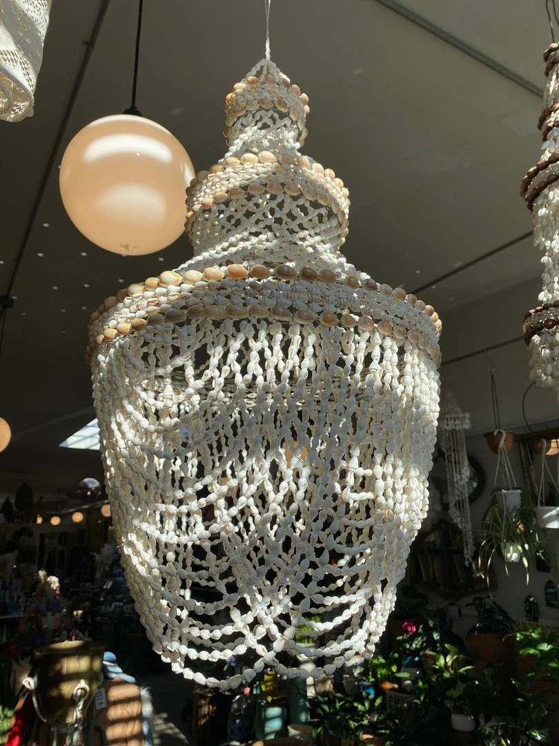 Feng Sway 70s Draped Boho Puca Chandelier ALL GARDEN 3 Feng Sway 70s Draped Boho Puca Chandelier ALL GARDEN